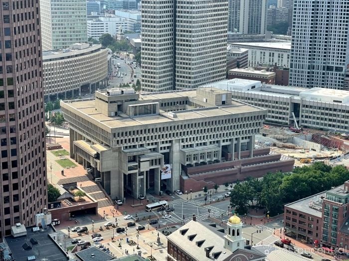 customs house boston observatory view Botson City Hall brutalist architecture